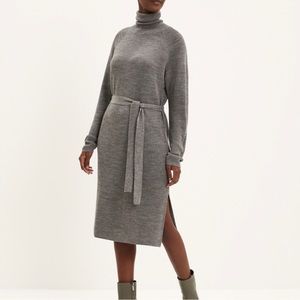 Frank & Oak Sweater Dress: Midi, Heather Grey